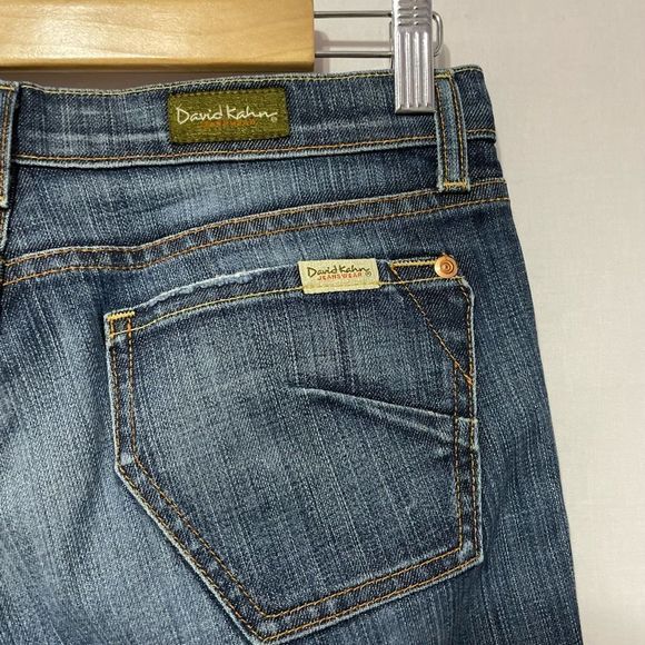 Sz 27 David Kahn Heidi Cropped Medium Wash Blue Jeans - Picture 9 of 12